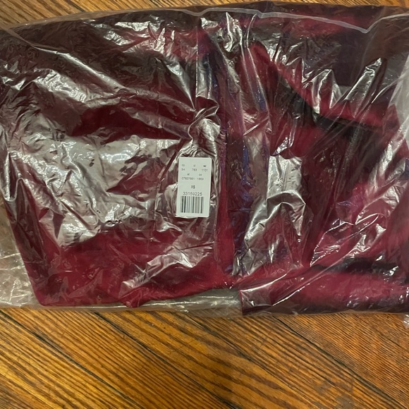 Express XS Velvet Midi Strapless Dress Ruby (wine/ burgundy/ maroon) BNWT - Picture 3 of 5
